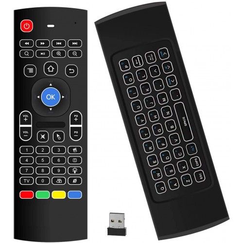 MX3-backlit 2.4G 3D Air Mouse Romote & Wireless Keyboard