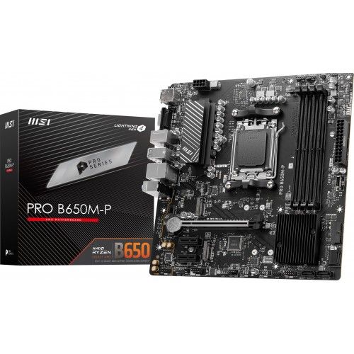 MSI PRO B650M-P, AM5, 4*DDR5, PCIE4.0, Type-C Motherboard
