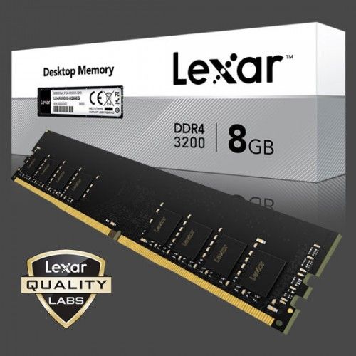 Lexar 8GB DRAM DDR4 3200MHz UDIMM Desktop Memory, New in Retail Pack