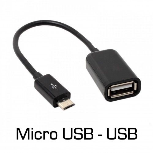 MicroUSB male to USB female cable adatper retail package (OTG-On The Go, USB OTG)
