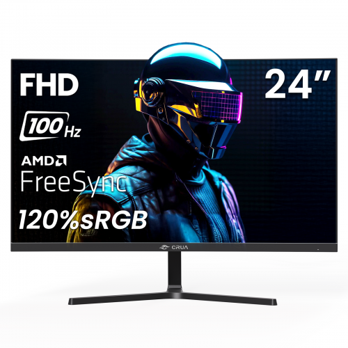 CRUA CR240CM 24" FHD 100Hz Monitor, HDMI & VGA, Flat
