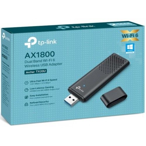TP-Link Archer TX20U AX1800 Dual Band WiFi 6 Wireless USB Adapter