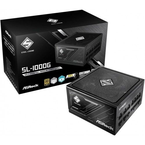 ASRock 1000W 80+Gold Fully-Modular PCIe5.1 ATX3.1 Power Supply (Retail Box)