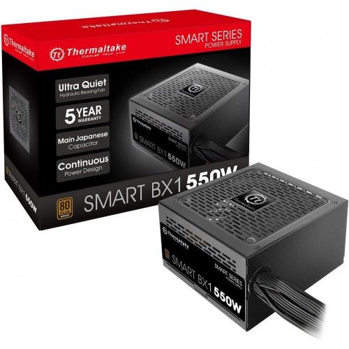 Thermaltake 550W Smart BX1 80+Bronze Non-Modular ATX Power Supply (New)