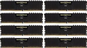 CORSAIR Vengeance LPX 128GB (8x16GB) DDR4 2666MHz CL16 Black Desktop Memory Kit 1.20V Vengeance Airflow Included (CMK128GX4M8A2666C16)