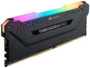 CORSAIR Vengeance RGB Pro 32GB (4x8GB) DDR4 2666MHz CL16 Black 1.35V Desktop Memory Kit (CMW32GX4M4A2666C16)