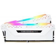 CORSAIR Vengeance RGB Pro 32GB (2x16GB) DDR4 2666MHz CL16 White 1.2V Desktop Memory Kit (CMW32GX4M2A2666C16W)