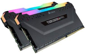 CORSAIR Vengeance RGB Pro 32GB (2x16GB) DDR4 3200MHz CL16 Black Desktop Memory Kit (CMW32GX4M2E3200C16)