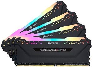 CORSAIR Vengeance RGB Pro 64GB (4x16GB) DDR4 3200MHz CL16 Black 1.35V Desktop Memory Kit (CMW64GX4M4E3200C16)