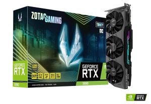 ZOTAC GAMING GeForce RTX 3090 Trinity OC 24GB GDDR6X | up to 1710 MHz 19.5 Gbps | PCIe 4.0 HDMI DP ZT-A30900J-10P