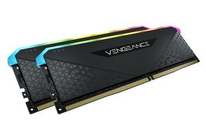 CORSAIR Vengeance RGB RS 32GB (2x16GB) DDR4 3600MHz C18 Black 1.35V Desktop Memory Kit (CMG32GX4M2D3600C18)