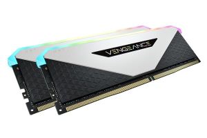 CORSAIR Vengeance RGB RT 16GB (2x8GB) DDR4 3200MHz C16 White 1.35V Desktop Memory Kit (CMN16GX4M2Z3200C16W)