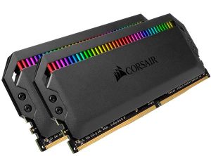 CORSAIR Dominator Platinum RGB 16GB (2x8GB) DDR4 3600MHz C18 Black 1.35V Desktop Memory Kit (CMT16GX4M2C3600C18)