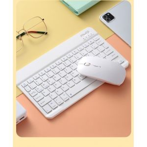 030 Mini Bluetooth Keyboard and Mouse Combo - White