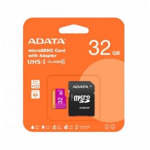 ADATA MicroSD 32GB SDHC/SDXC UHS-I U1 Memory Card w/ Adapter