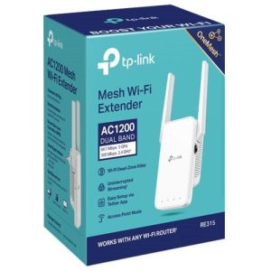 TP-Link RE315 AC1200 Mesh Wi-Fi Range Extender, Dual-Band, 2 External Antennas